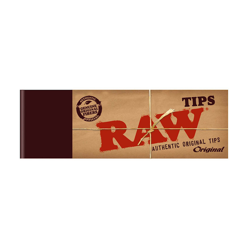 Packet of RAW Regular Slim Tips on a plain white background