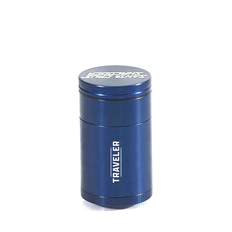blue SCS traveler herb grinder