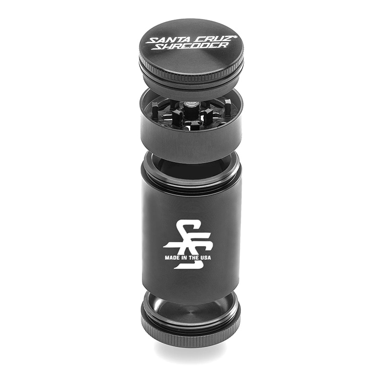 open grey SCS traveler herb grinder