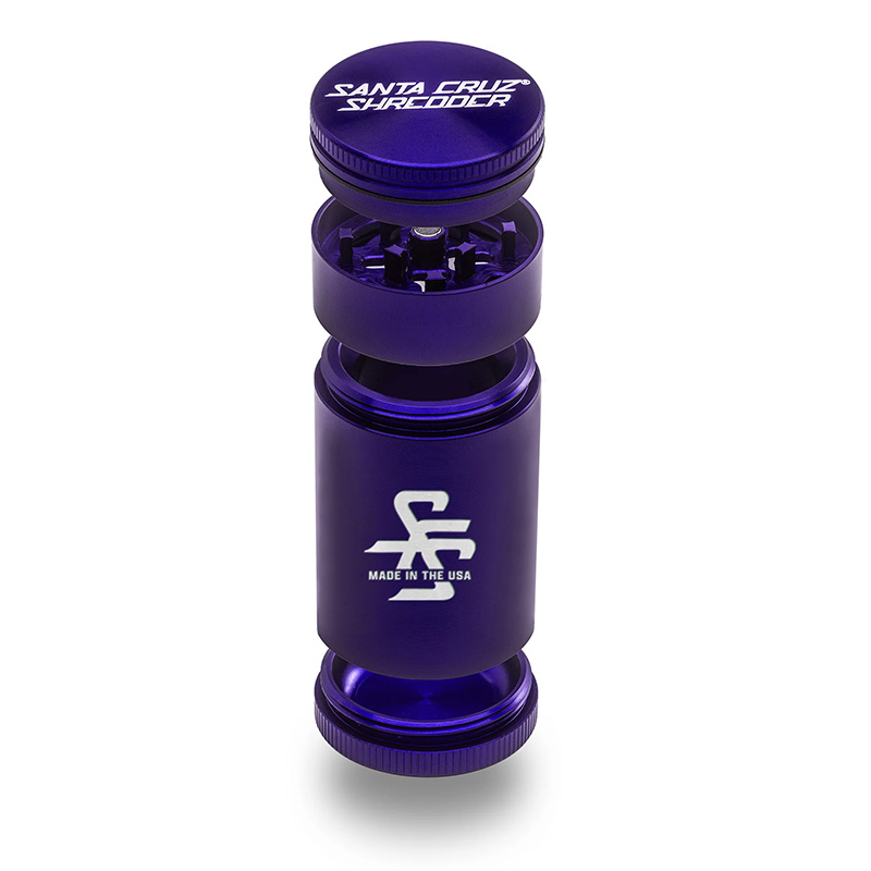 open purple SCS traveler herb grinder