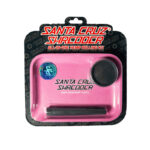 Santa Cruz Shredder pink all-in-one hemp rolling kit with tray grinder and storage tube in packaging
