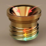 Close-up diagram of the Vessel brass heat chamber showing airflow and heat distribution