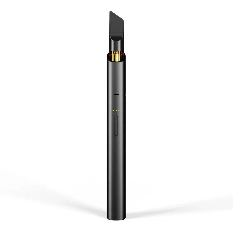 Black Vessel Vista Edge 510 vape battery with minimalist cylindrical design.