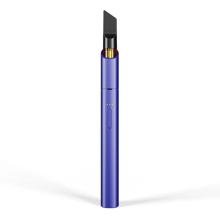 Purple Vessel Vista Edge 510 vape pen with glossy anodized coating.