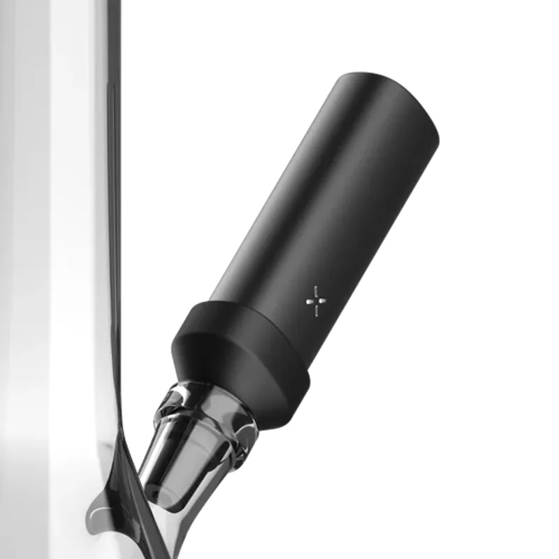 PAX water pipe adapter attached to a glass water piece