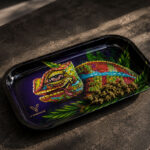 The tray on a coffee table
