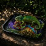 A Chameleon on the Chameleon tray