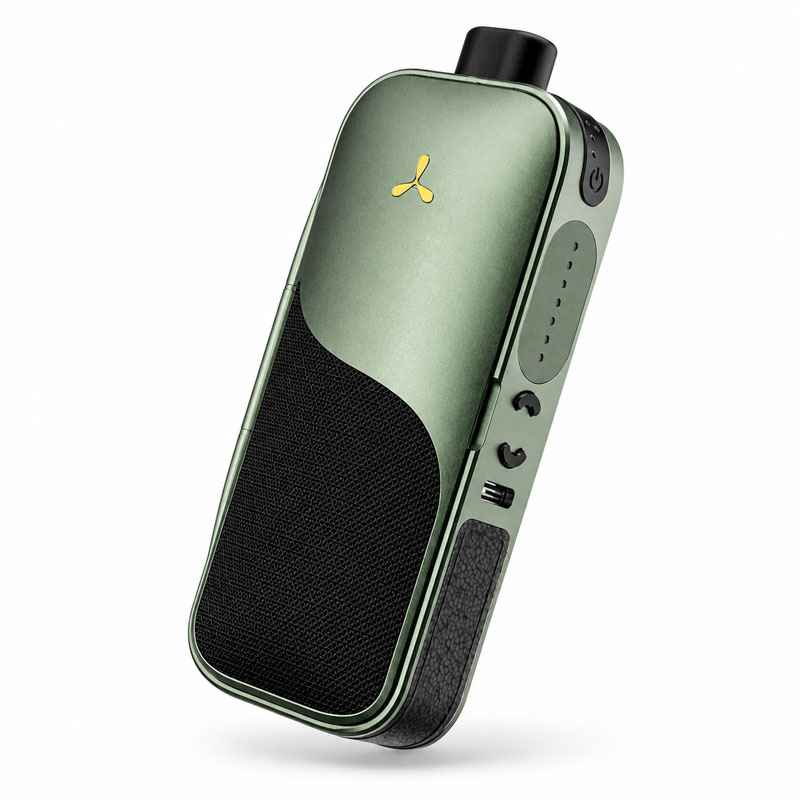 Green AirVape Legacy CORE vaporizer shown at an angle on a white background