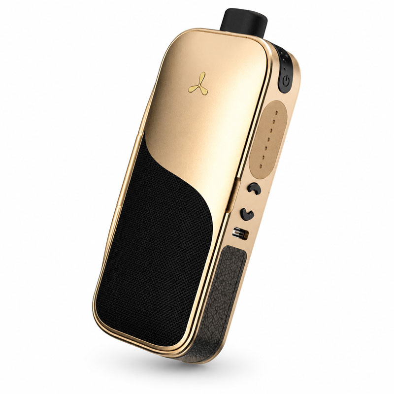 Rose gold AirVape Legacy CORE vaporizer shown at an angle on a white background