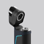 Close-up of the Dr. Dabber Ghost 2 vaporizer with its chamber open