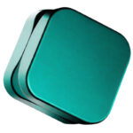 Krush Kube 2.0 55mm emerald green aluminium grinder viewed from above