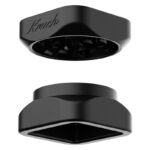 Black Krush Kube 2.0 aluminium grinder opened to show its grinding teeth and two-part design