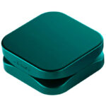 Emerald green Krush Kube 2.0 XL grinder showing its square two-part design