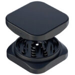 Black Krush Kube 2.0 XL aluminium grinder opened to show its grinding teeth