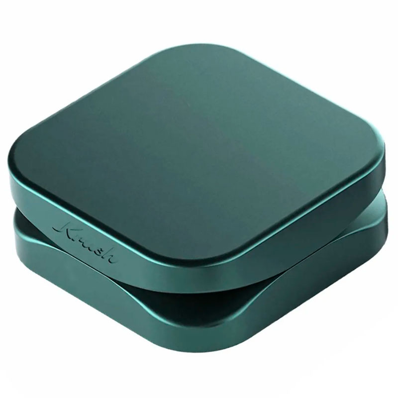 Space grey Krush Kube 2.0 XL grinder showing its square two-part design