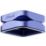 Blue Krush Kube 2.0 XL aluminium grinder shown from the front