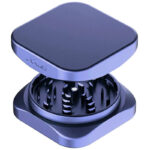 Blue Krush Kube 2.0 XL aluminium grinder opened to show its grinding teeth