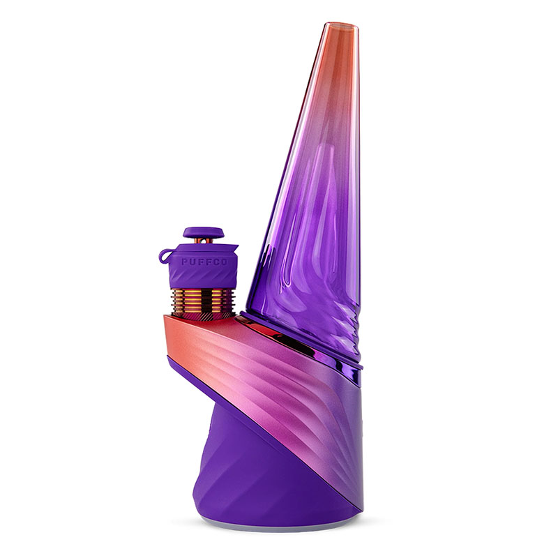 Three quarter view of the Peak Pro Plasma highlighting its tinted glass attachment