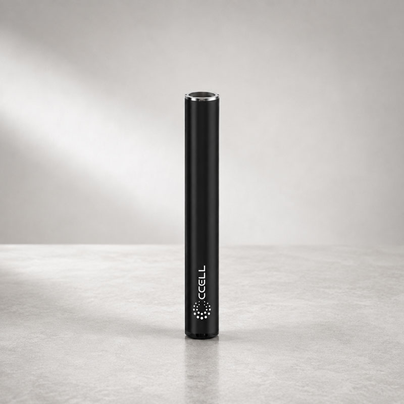 CCELL M4 black 510 vape battery standing upright