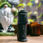 Front of the Dr. Dabber Switch GO showing power, temperature and battery controls