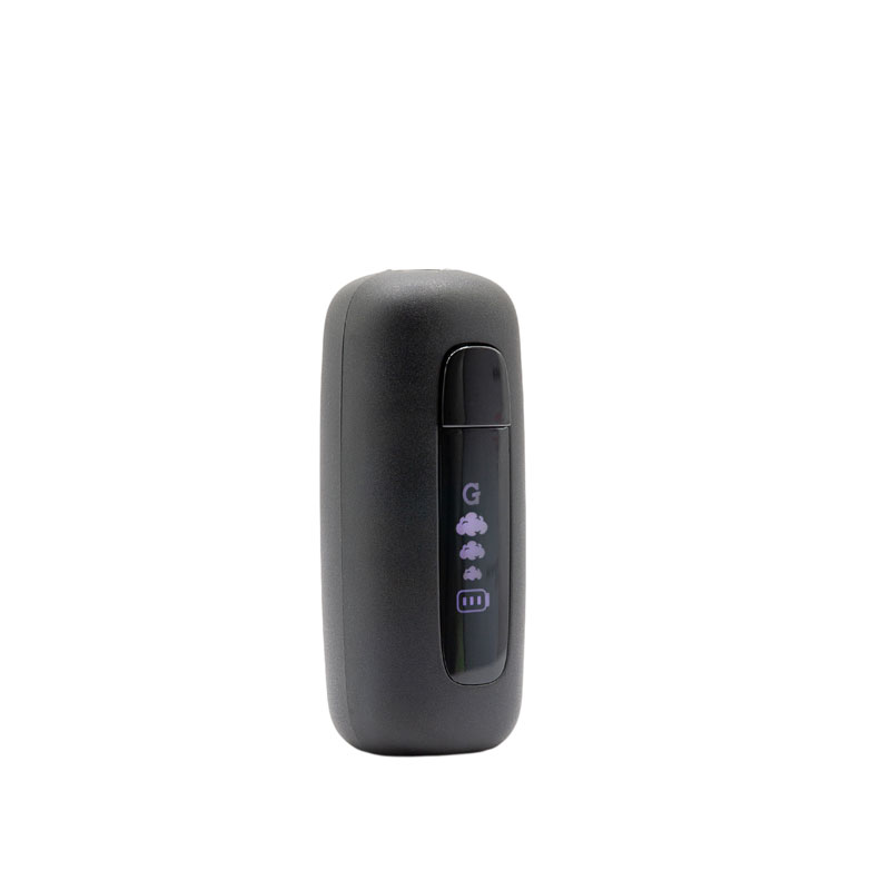 Front-right angled view of the G Pen 510 OG battery showing the control panel and display