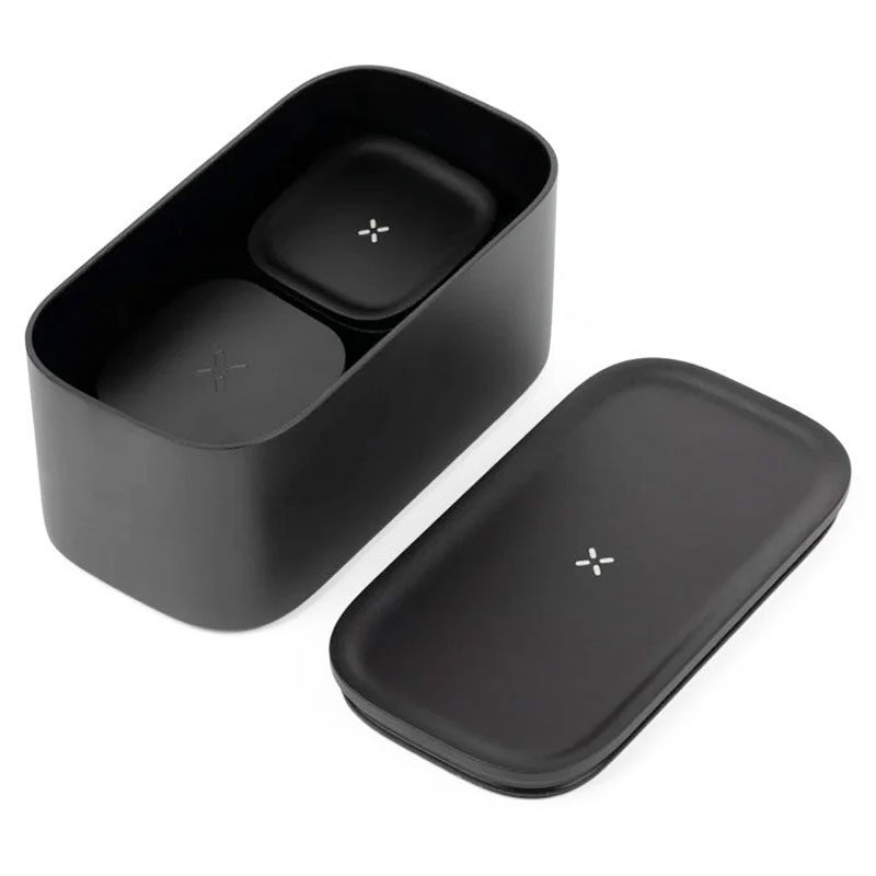PAX Large Stash Jar open with smaller PAX storage containers fitted inside