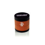 Santa Cruz Shredder Split Series orange and black 4 piece herb grinder closed