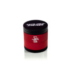 Santa Cruz Shredder Split Series red and black 4 piece herb grinder closed