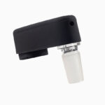 Close up of the G Pen Micro 2 Rig Adapter showing its angled design, airflow hole and glass joint
