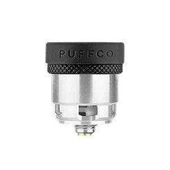 Puffco atomizer replacement part for vaporizers on a black background.